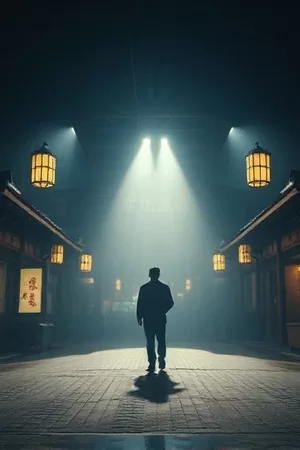 《逆光行走》竖版封面，逆光中人物剪影穿过长廊